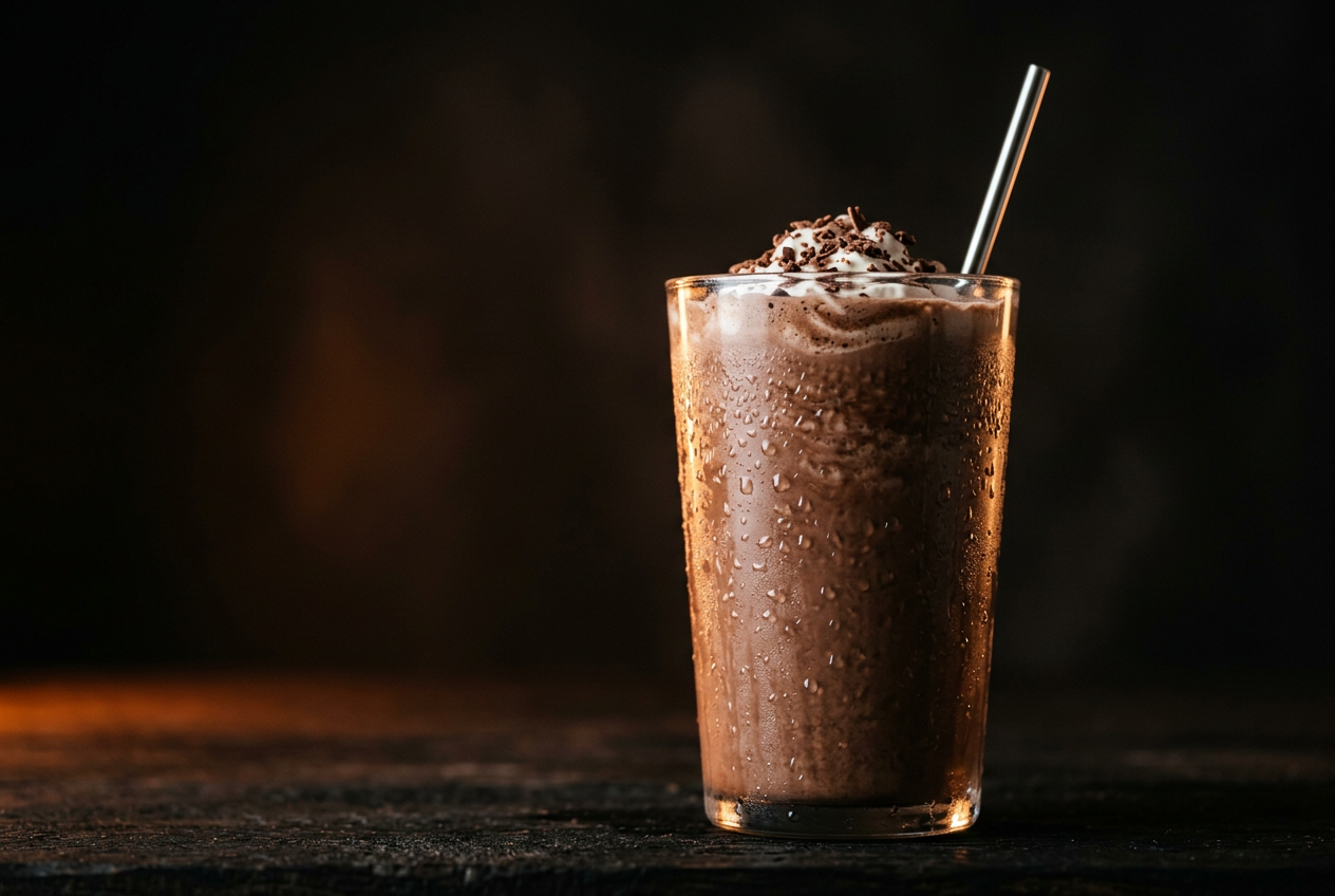 Milkshake com canudo