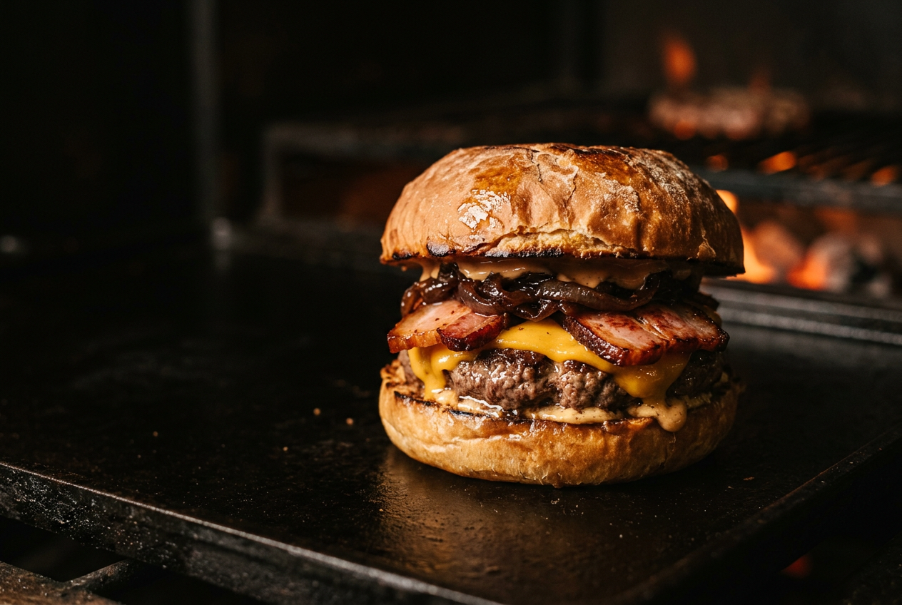 Vox Special: o especial da casa com blend, bacon, cheddar, cebola caramelizada e molho secreto